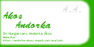akos andorka business card