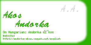 akos andorka business card